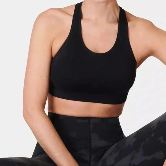 Sweaty Betty Stamina Workout Bra Black Size XS Seamless Activewear Workout Yoga - Picture 1 of 8